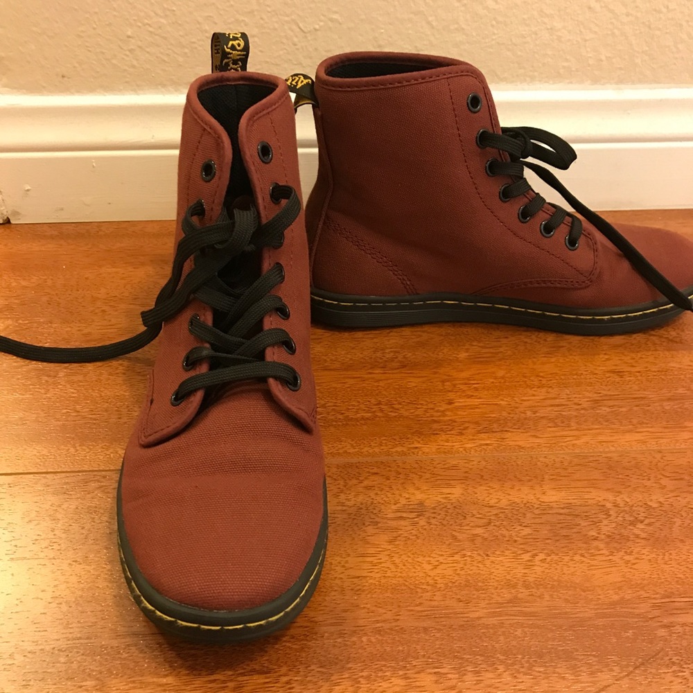 Red Canvas Doc Martens